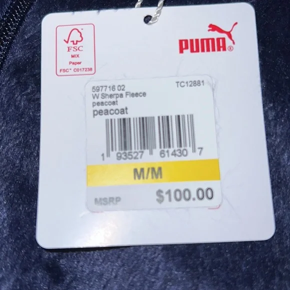 PUMA Women's Golf 2020 Sherpa Fleece Peacoat Navy - Picture 5 of 8